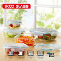 4pcs/set pyrex Glass Food Container with color box set